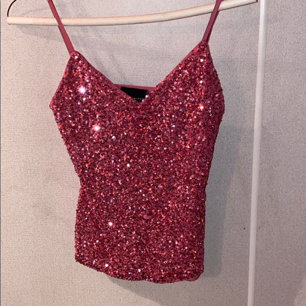 The Limited Pink, Sparkly, Tank Top- Size: Small